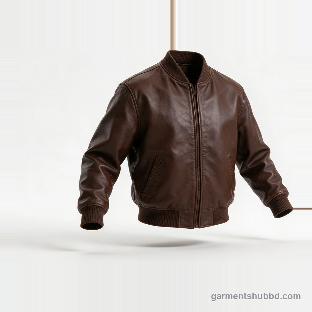 Bomber leather jacket