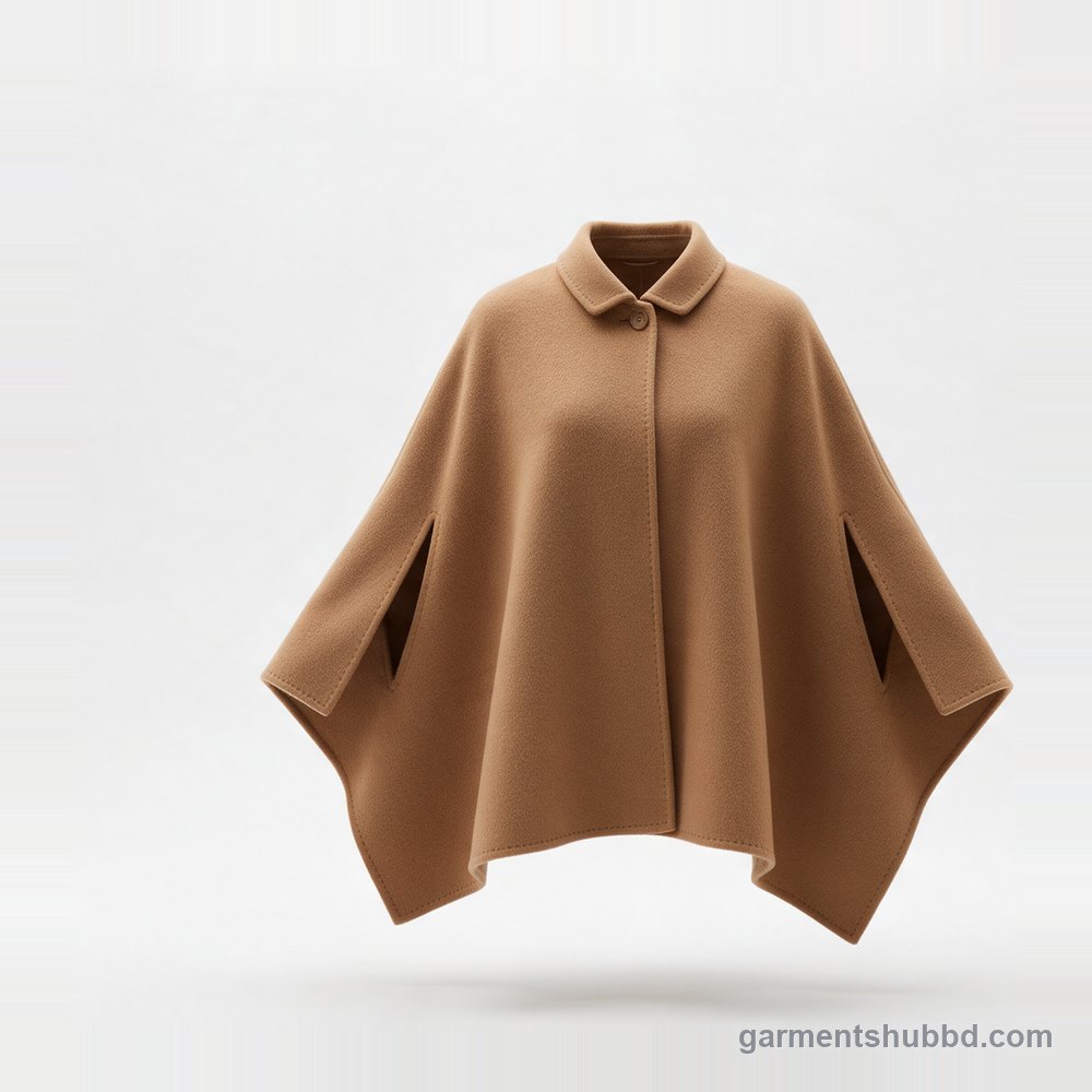 Cape wool coat