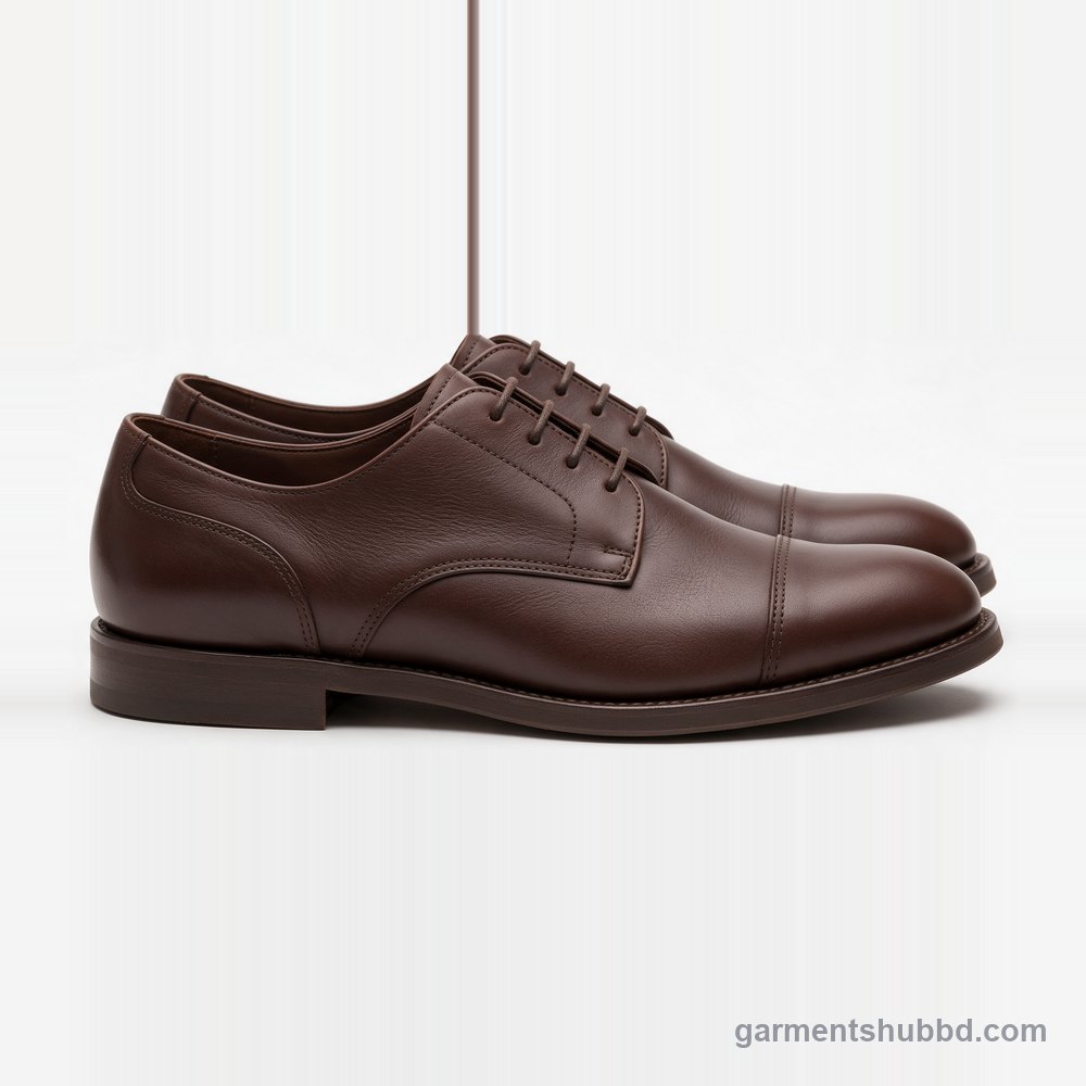 Derby leather shoe