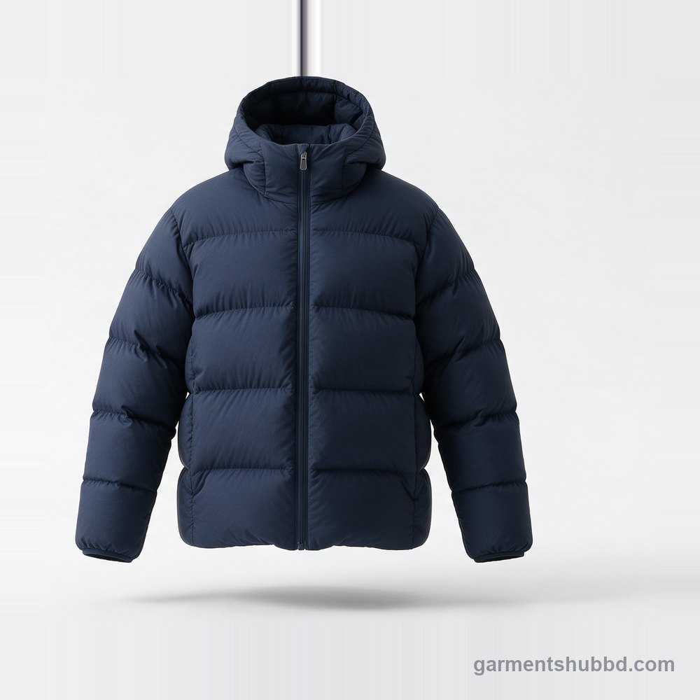 Hooded down jacket