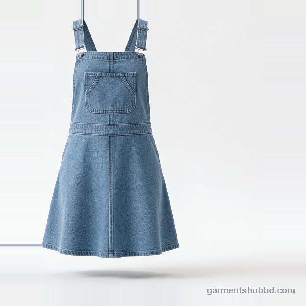 Pinafore denim dress